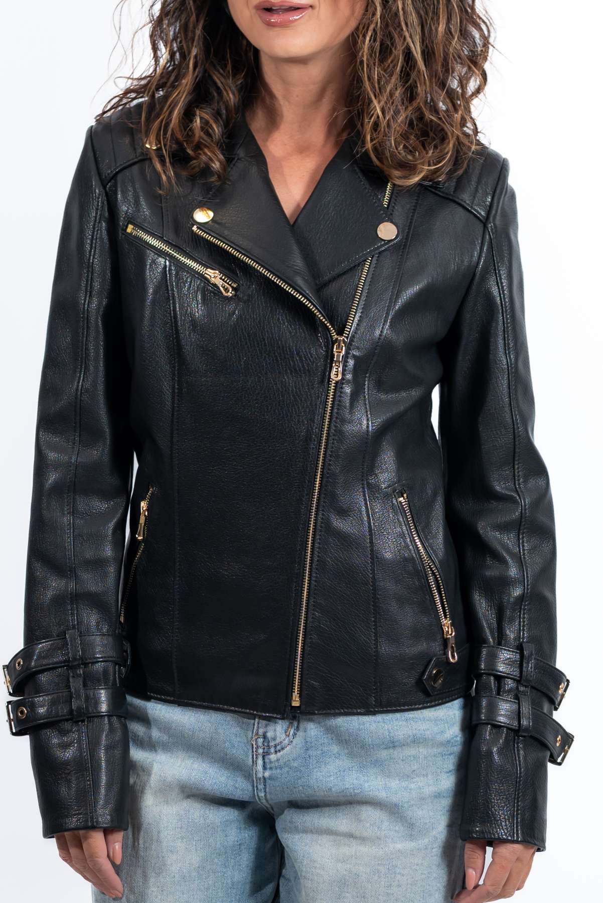 Women's leather jacket Anela Black