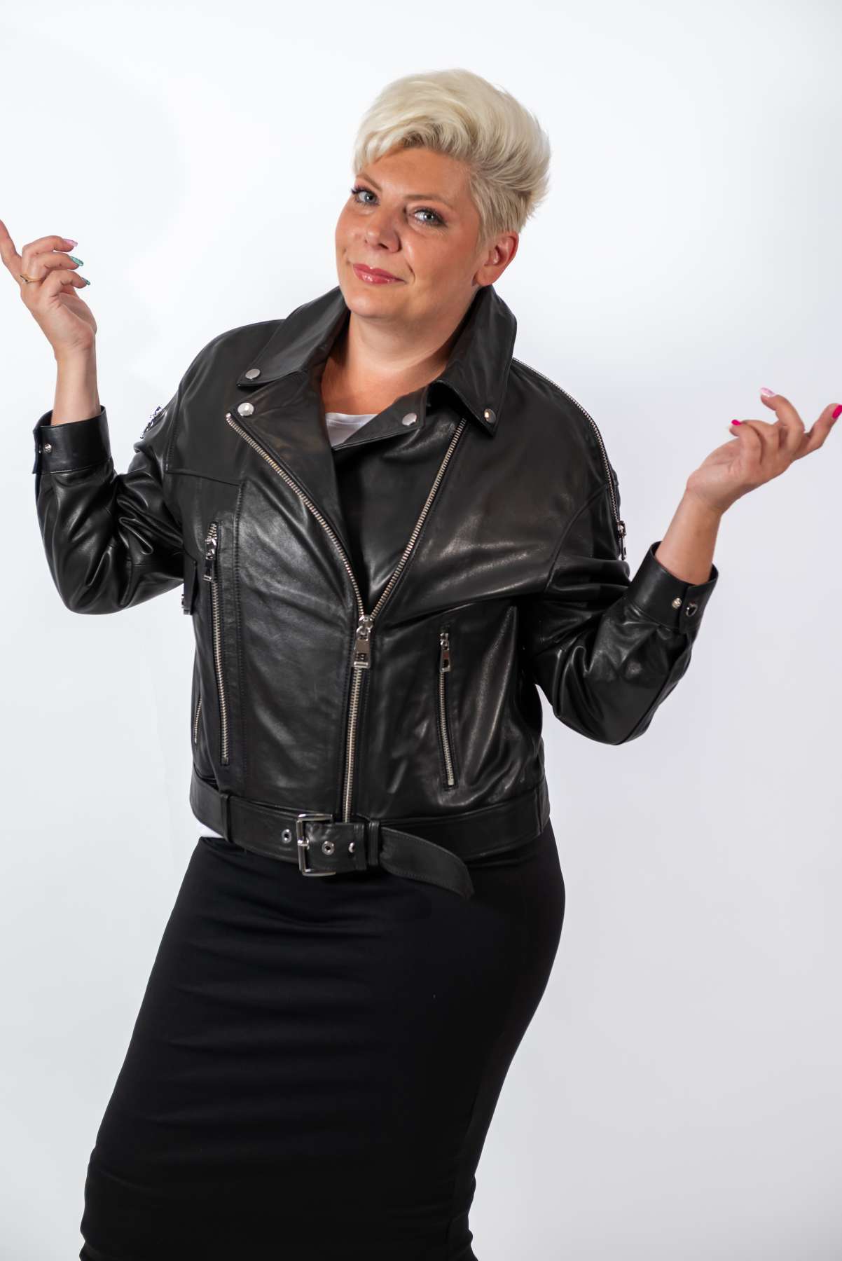 Women's leather jacket Antonia