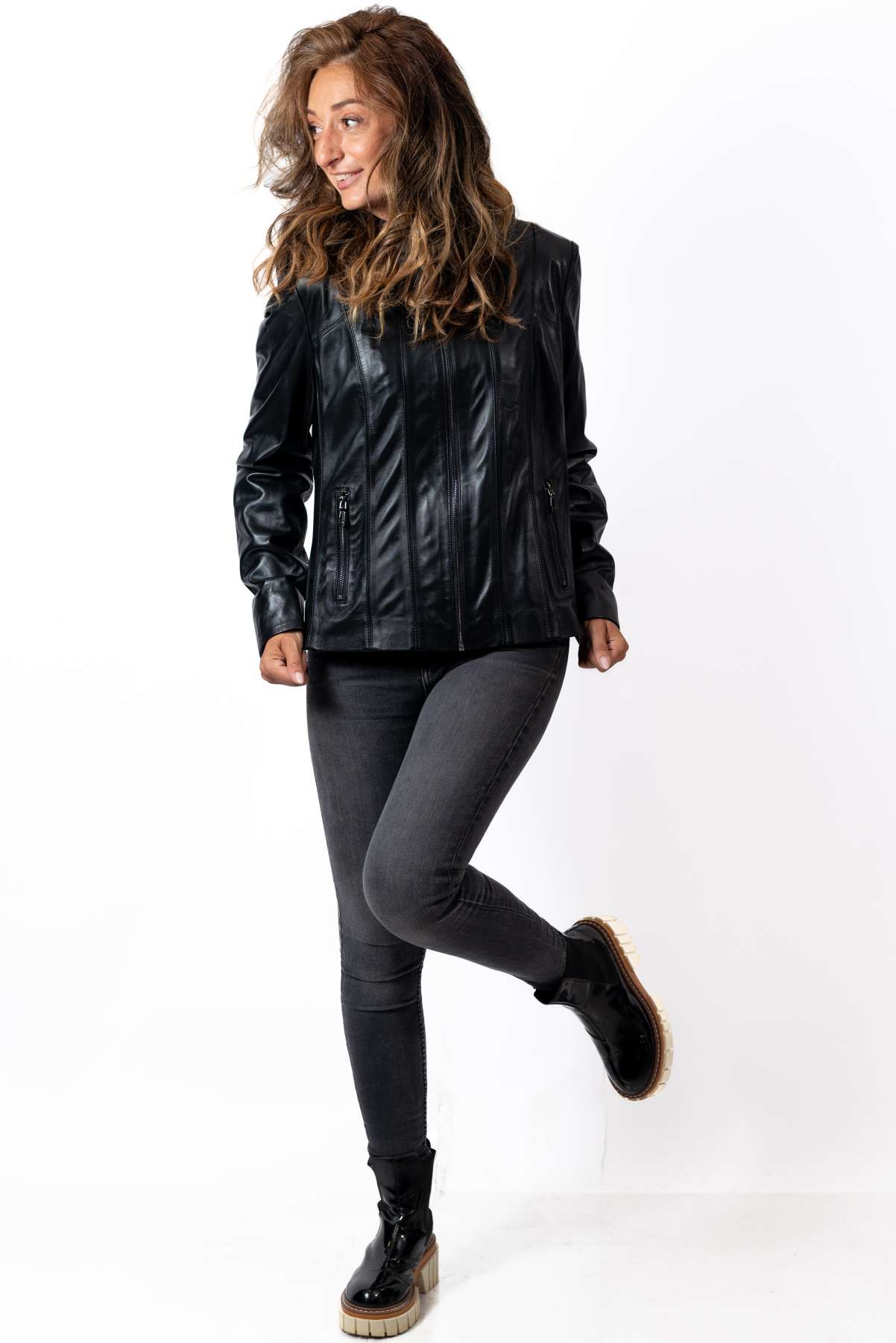 Women's leather jacket Bagryana Black