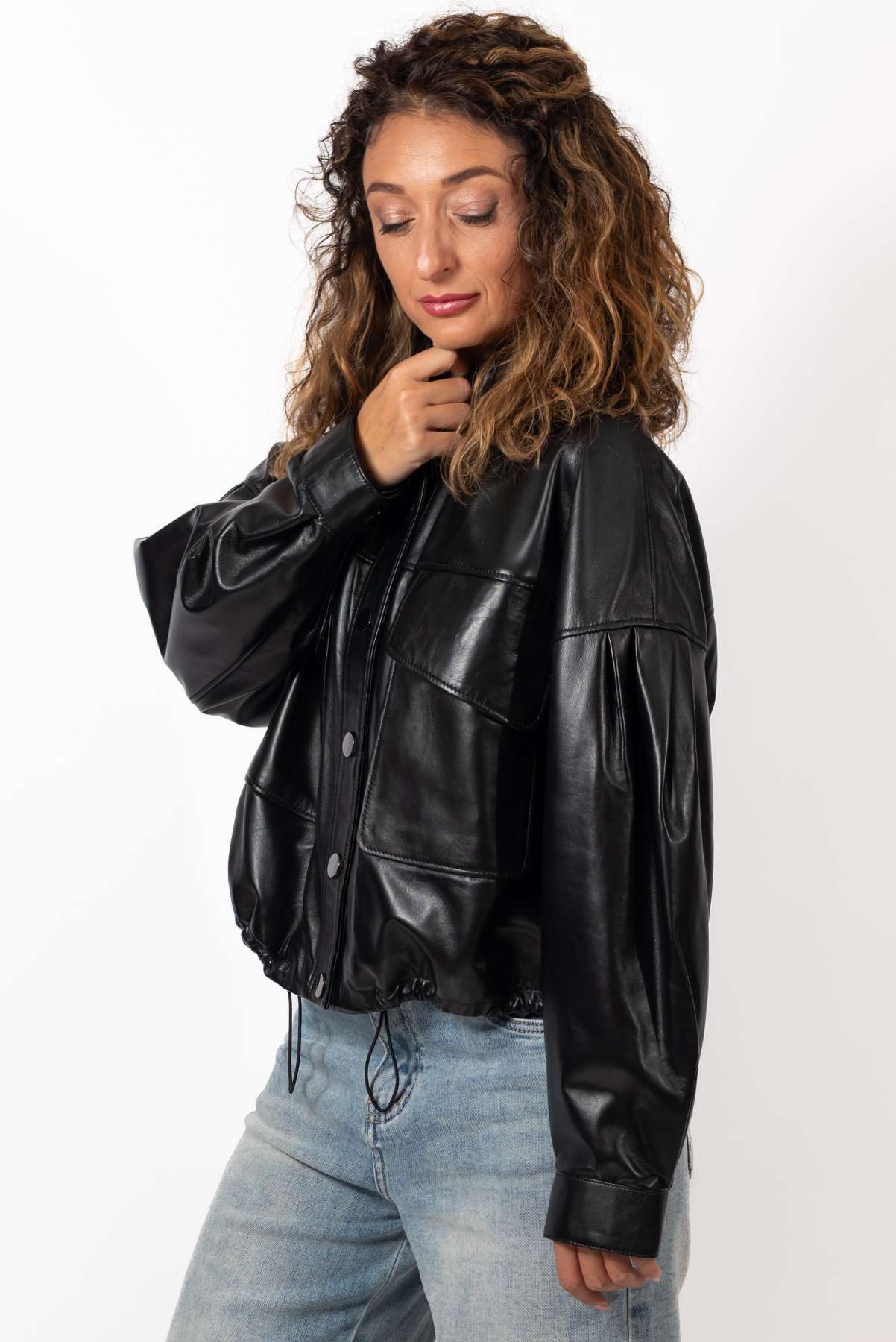Women's leather jacket Bogdana