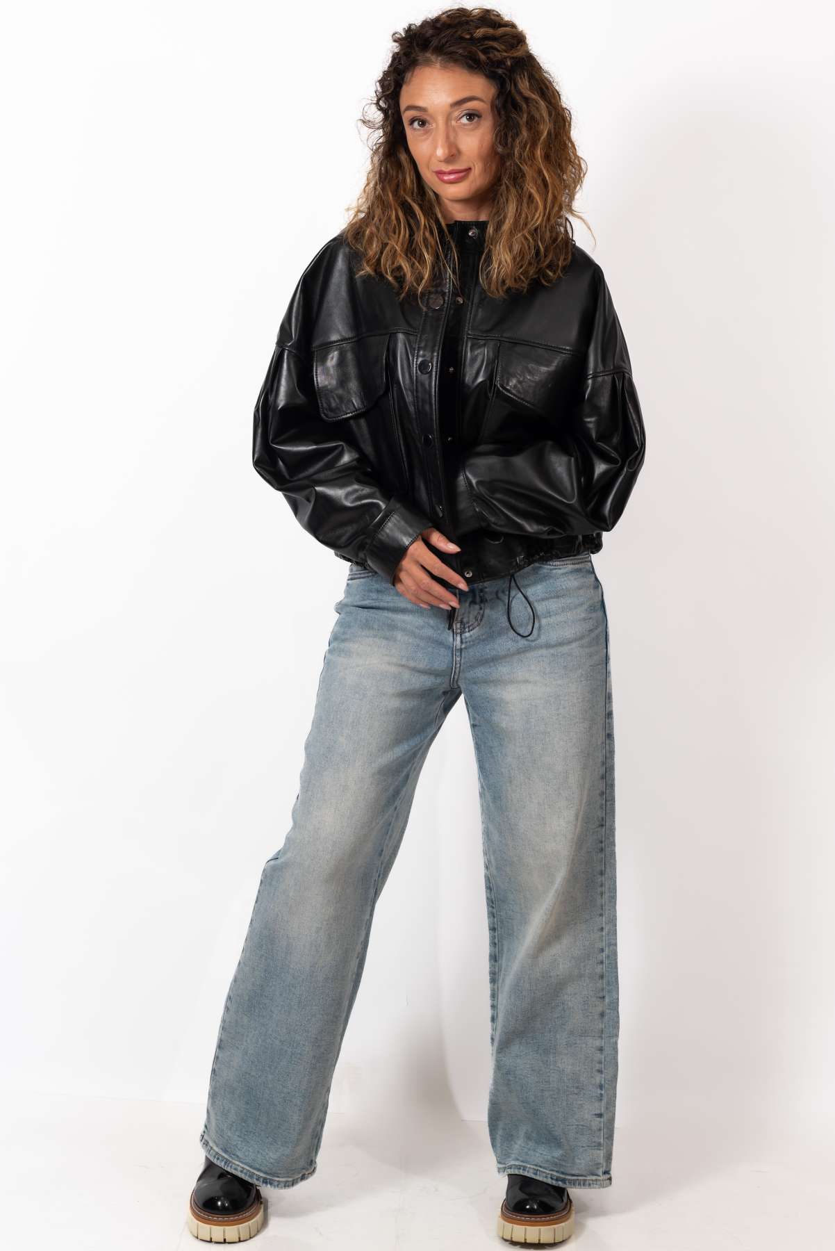 Women's leather jacket Bogdana