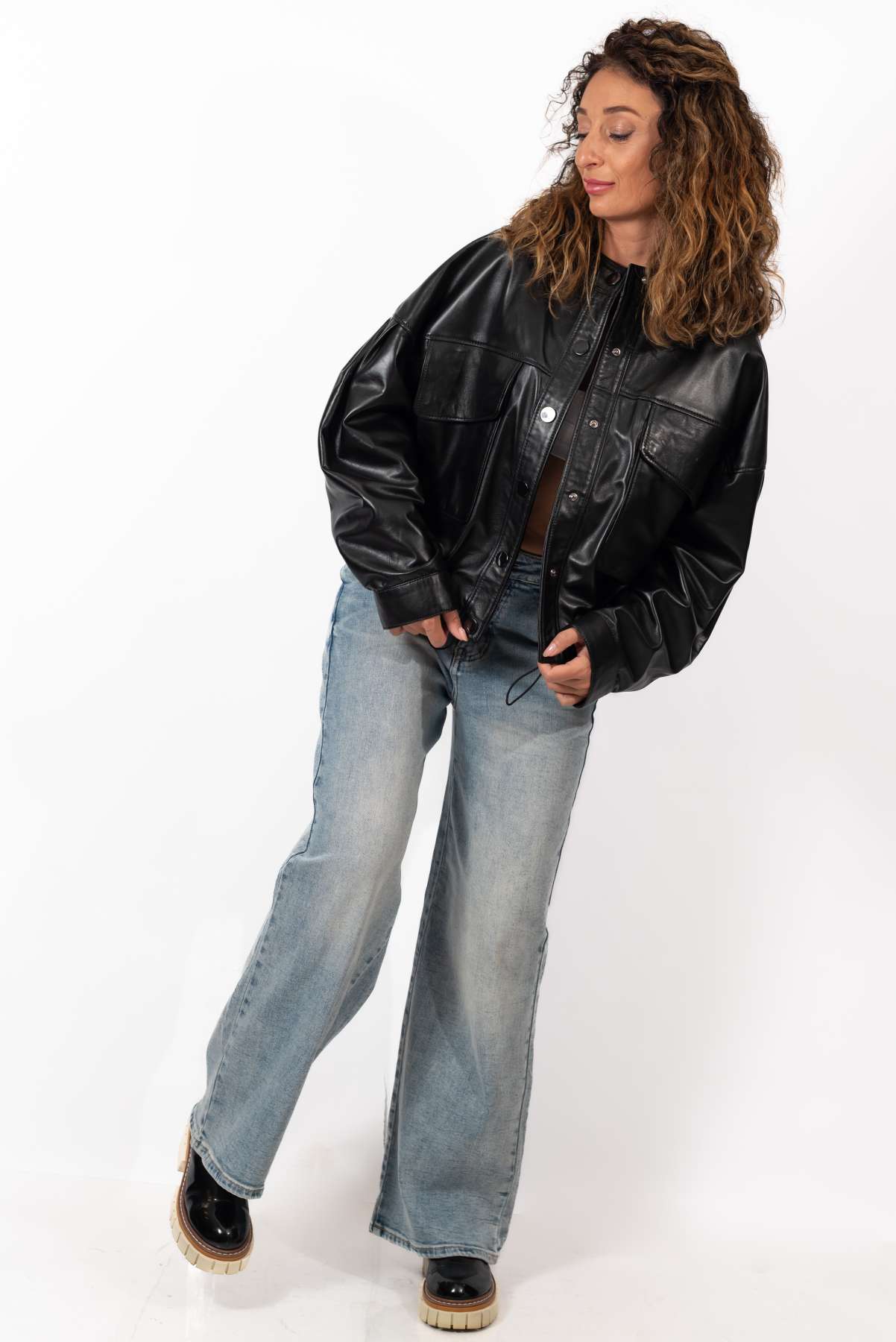 Women's leather jacket Bogdana