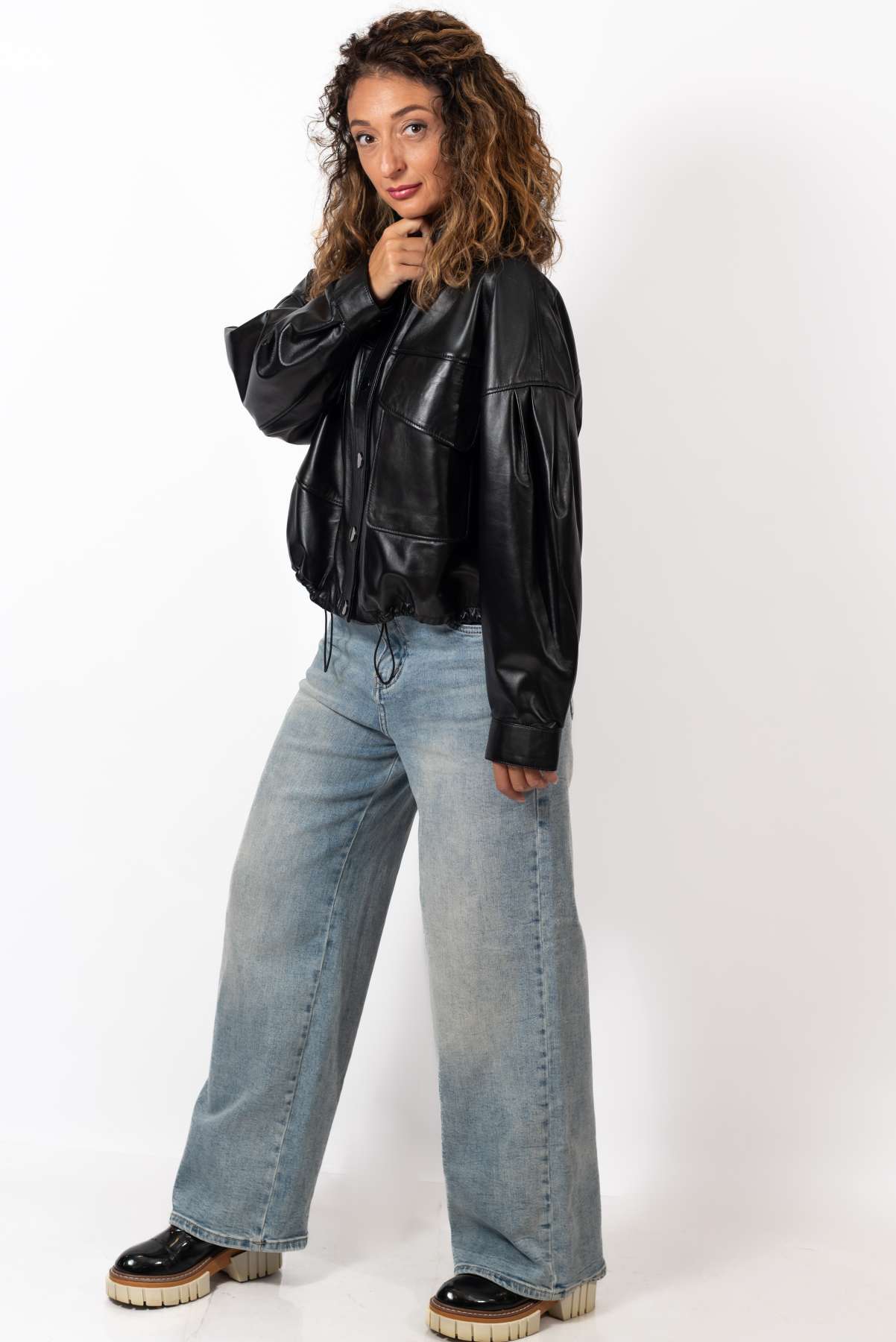 Women's leather jacket Bogdana