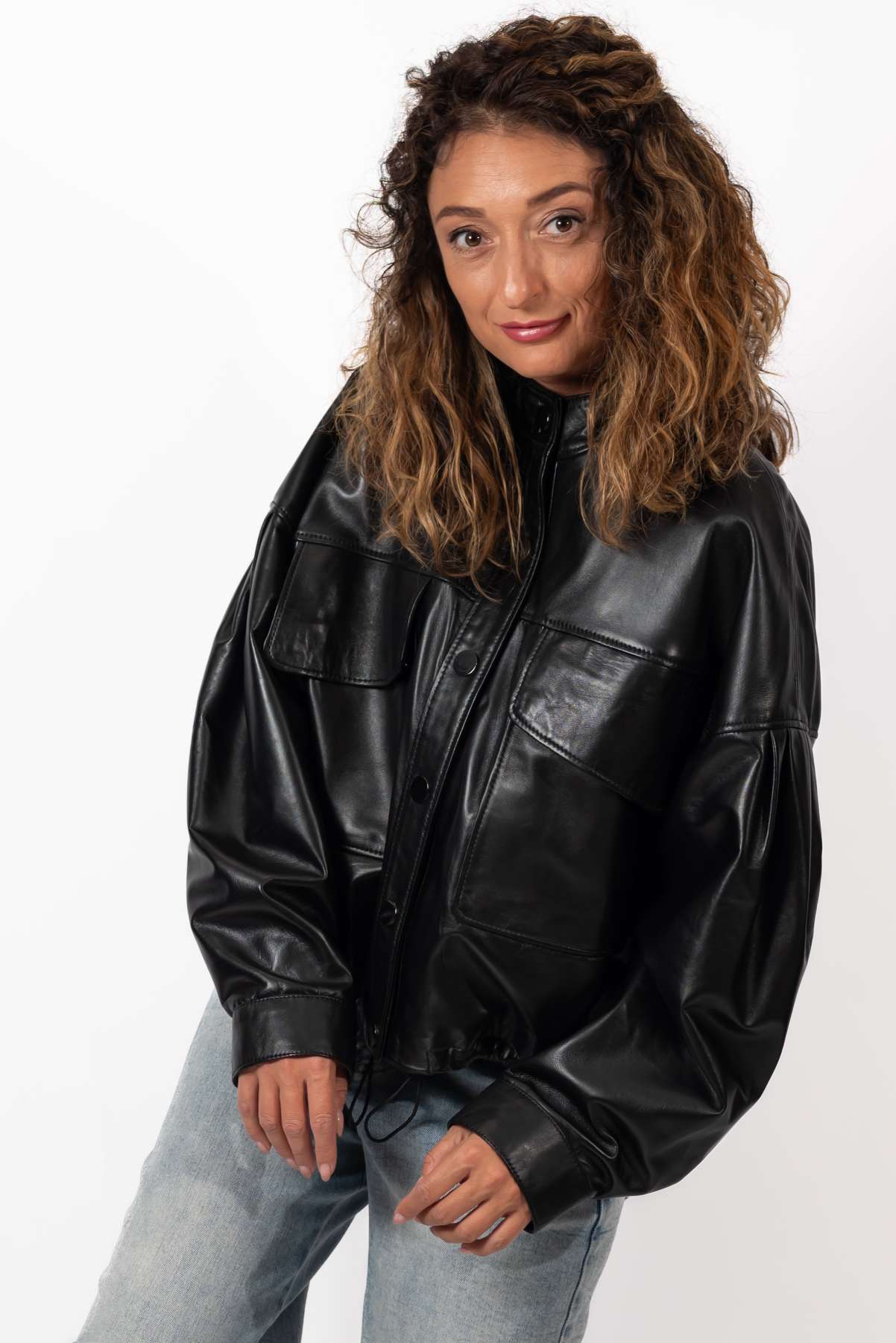 Women's leather jacket Bogdana