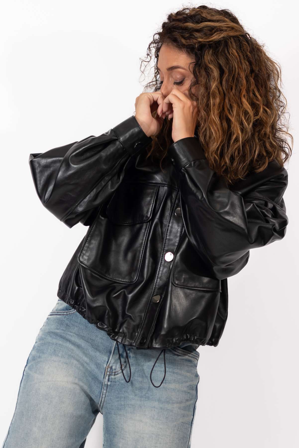 Women's leather jacket Bogdana
