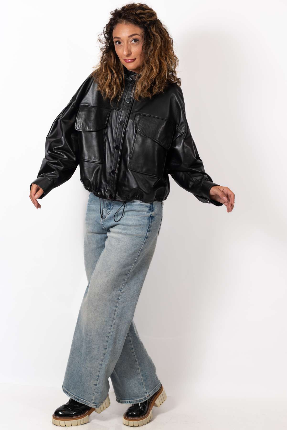 Women's leather jacket Bogdana