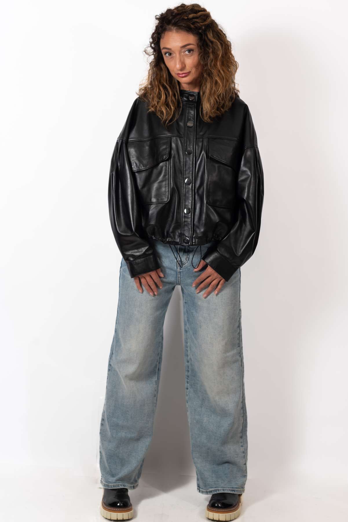 Women's leather jacket Bogdana
