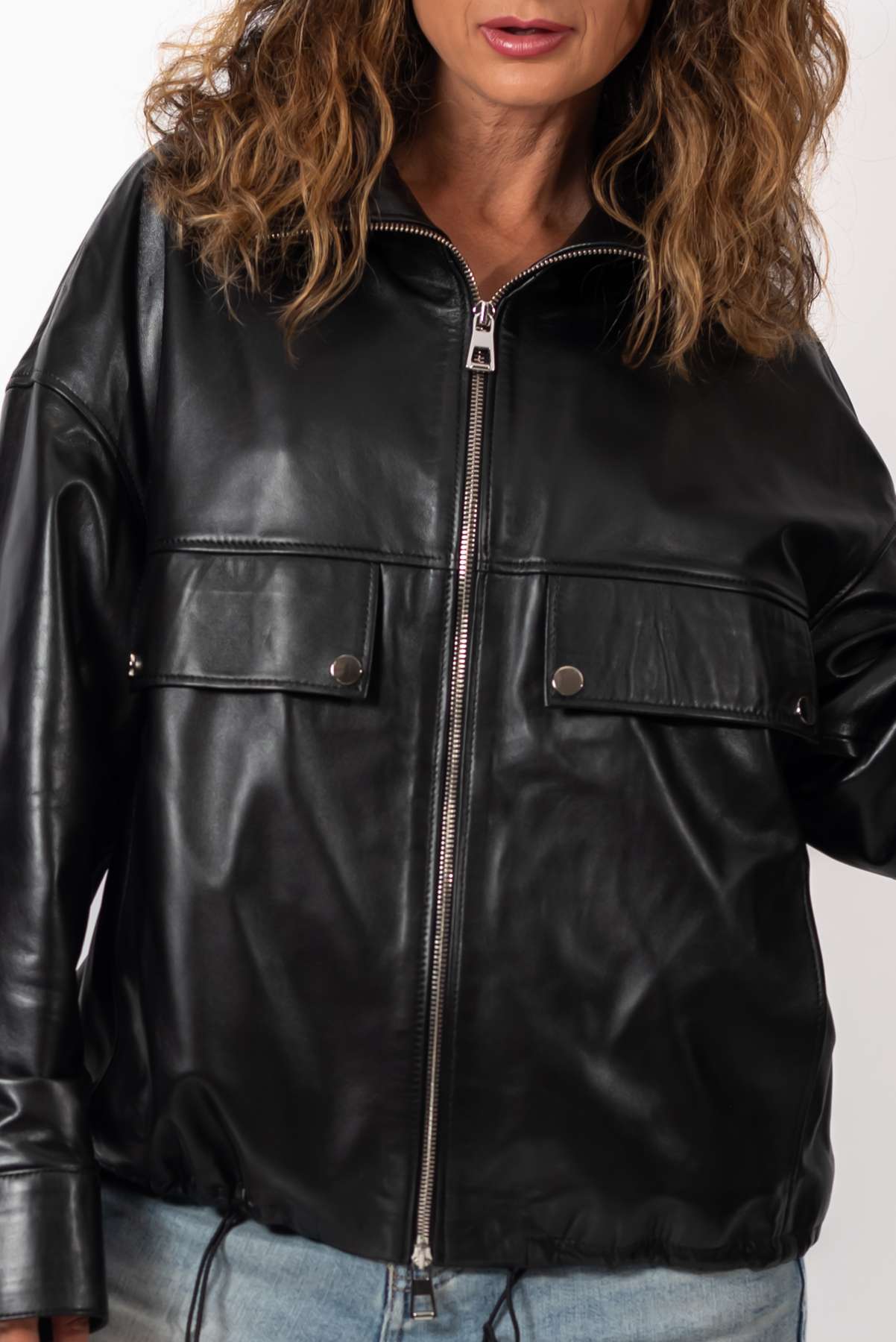 Women's leather jacket Bozhidara