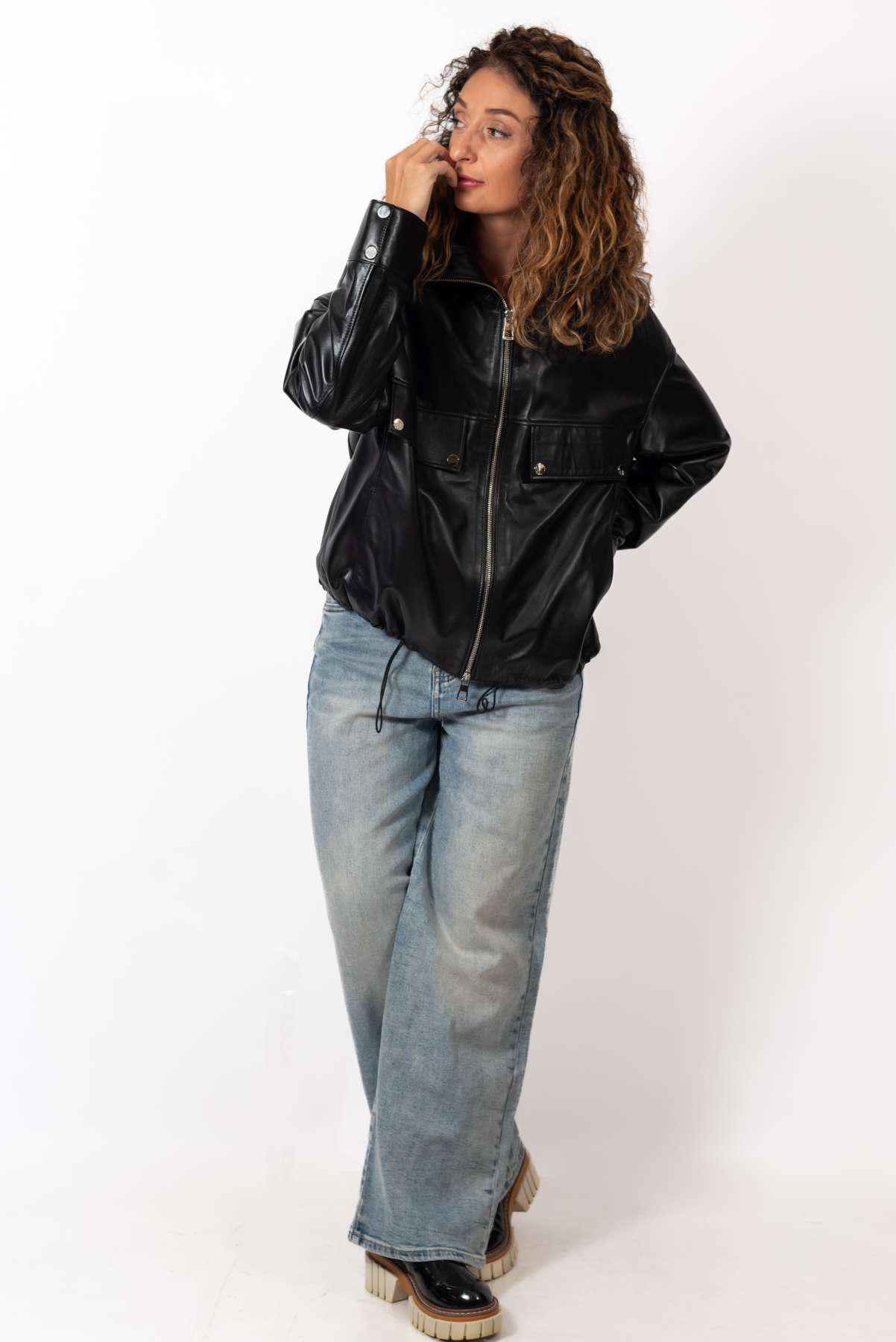 Women's leather jacket Bozhidara