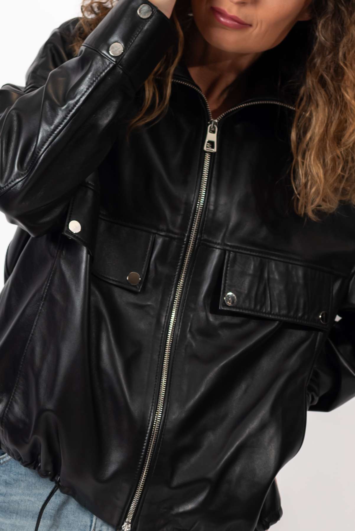 Women's leather jacket Bozhidara