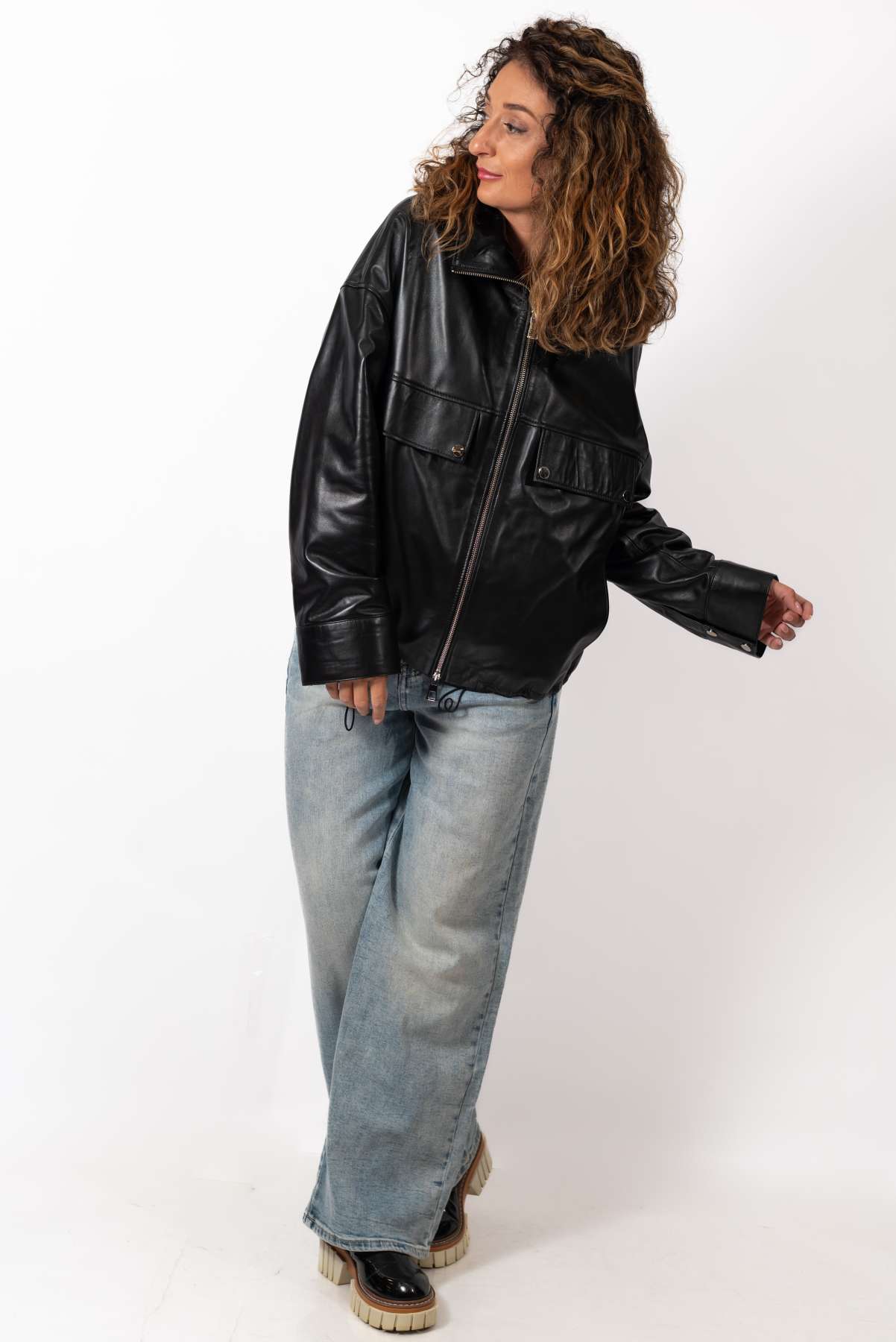 Women's leather jacket Bozhidara