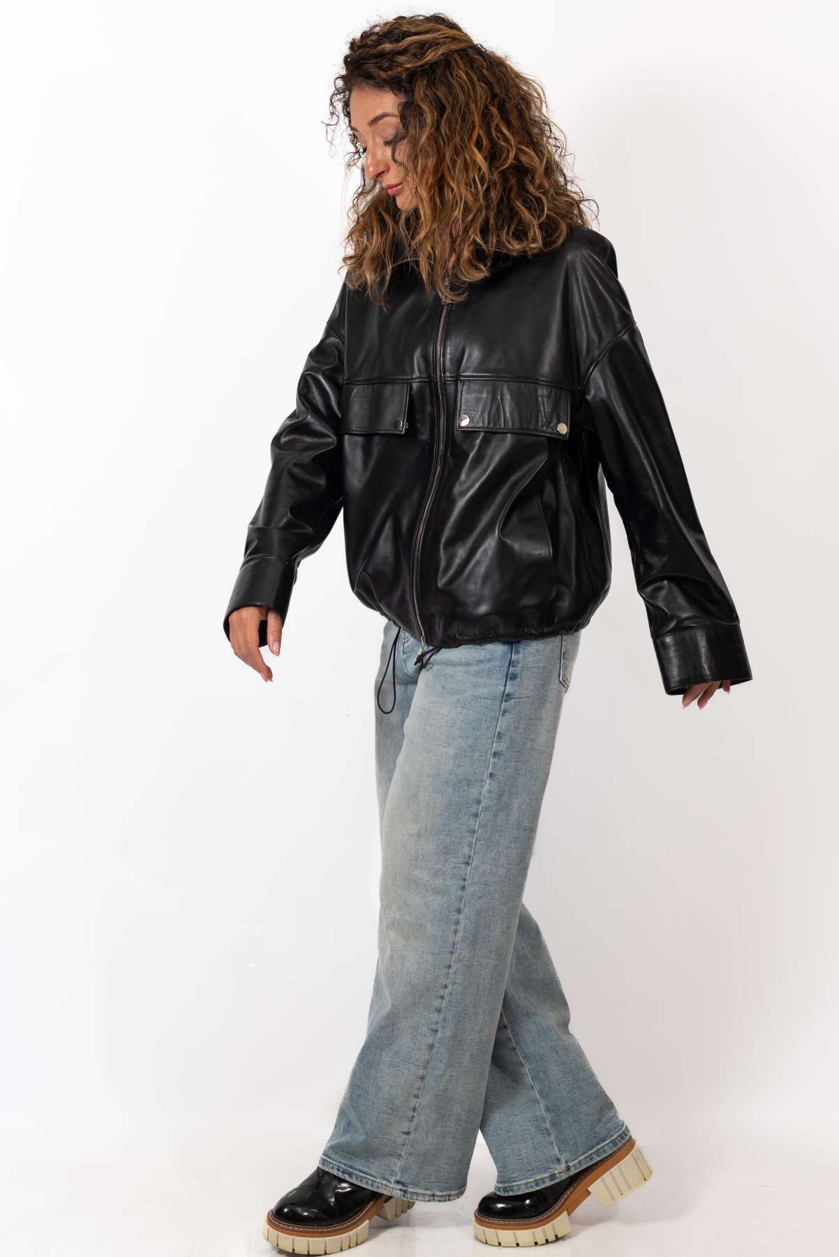 Women's leather jacket Bozhidara
