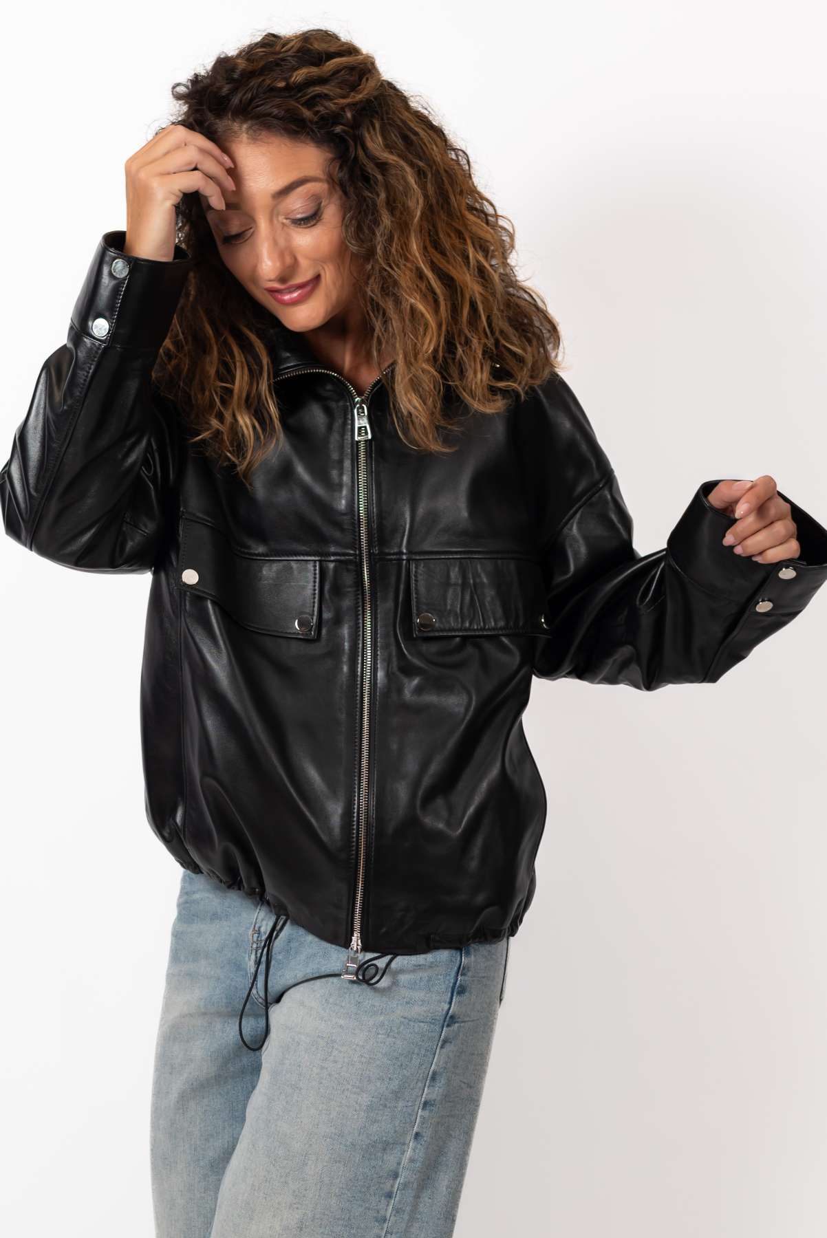 Women's leather jacket Bozhidara
