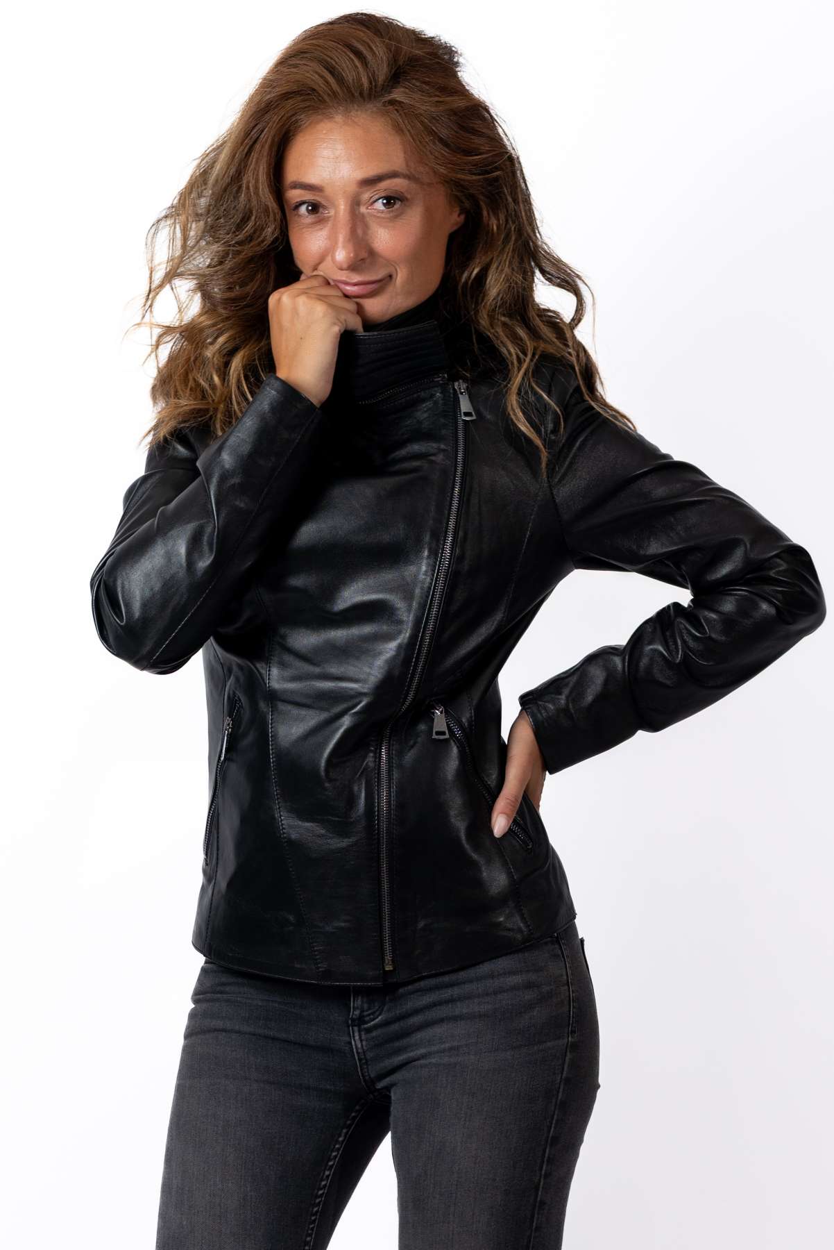 Women's leather jacket Alina