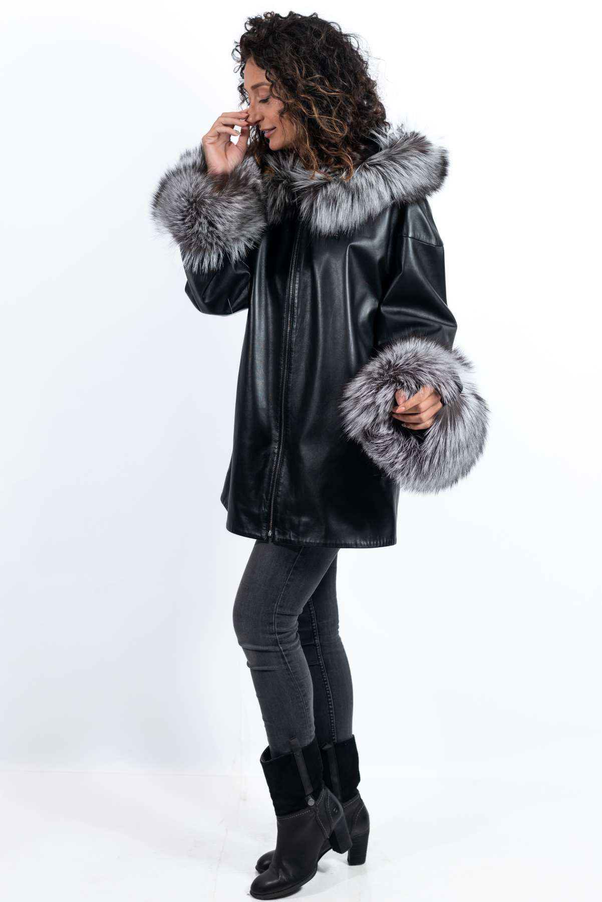 Women's leather jacket Jacqueline Black