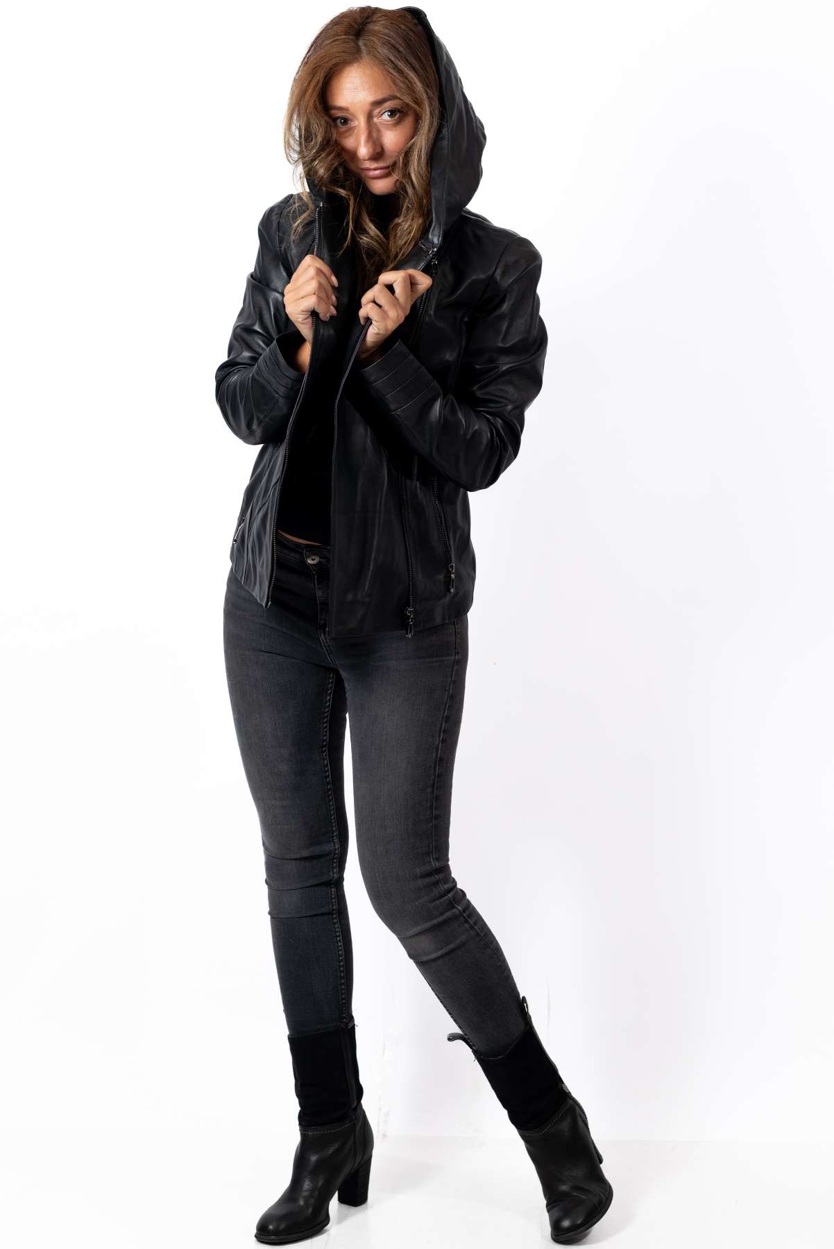 Women's leather jacket Angela Black
