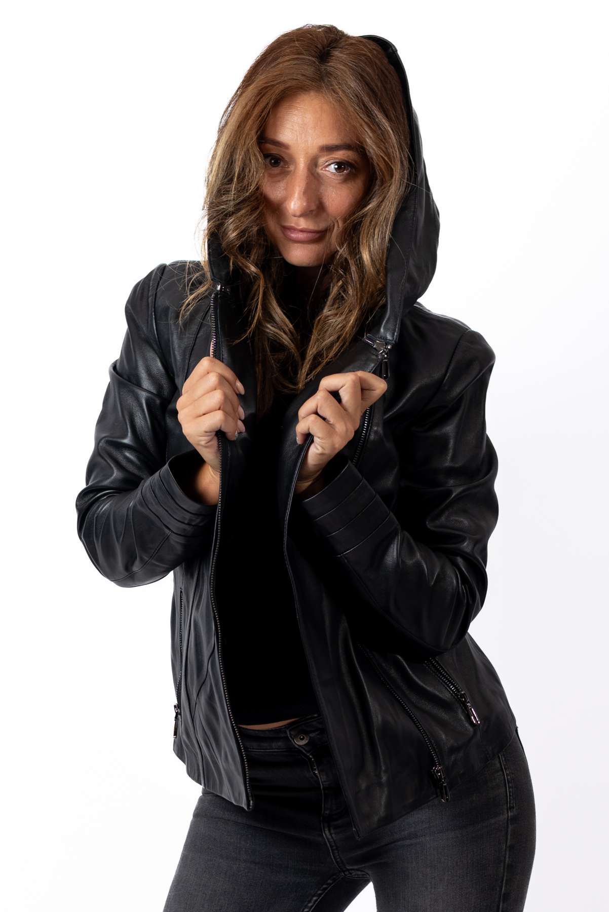 Women's leather jacket Angela Black
