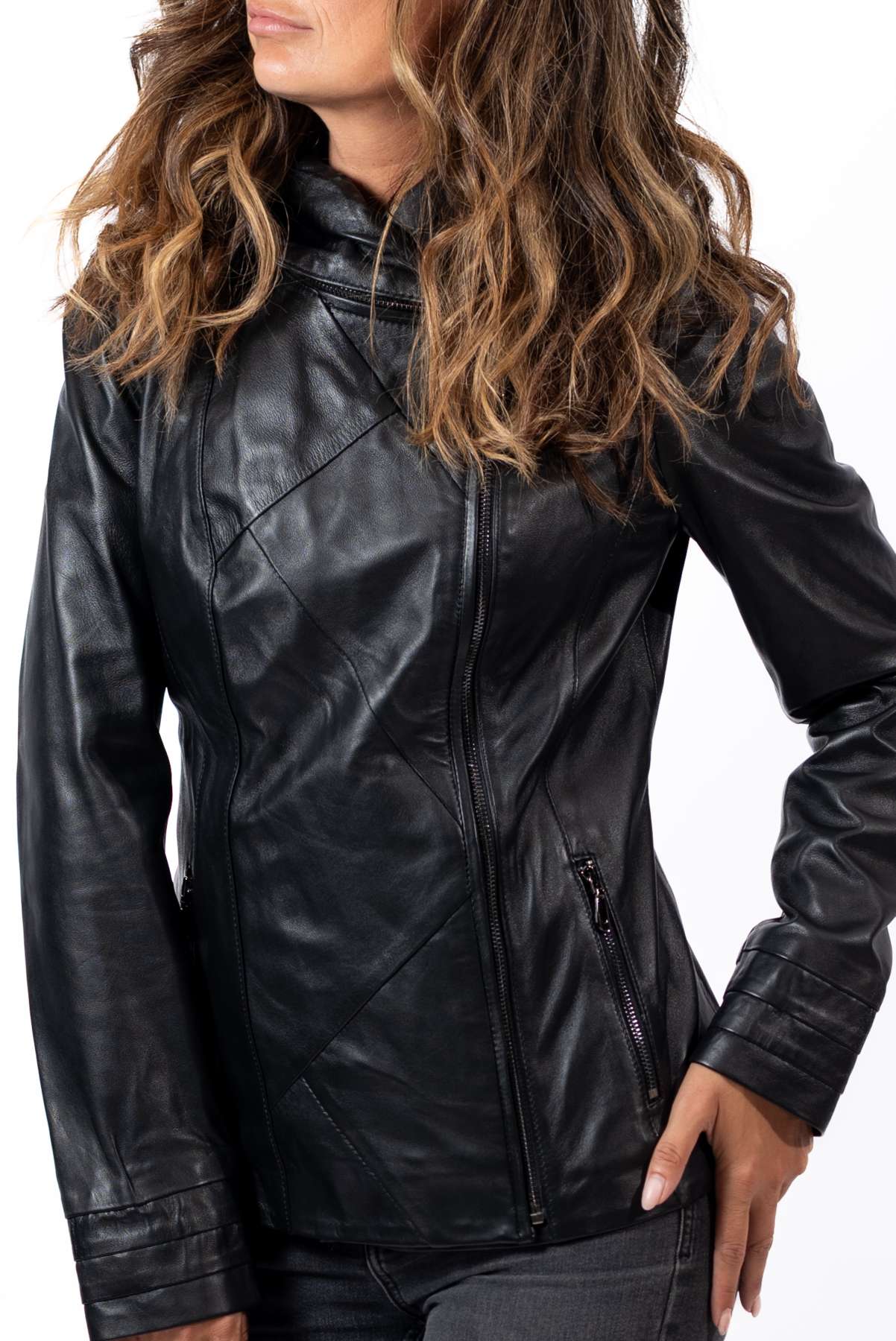 Women's leather jacket Angela Black