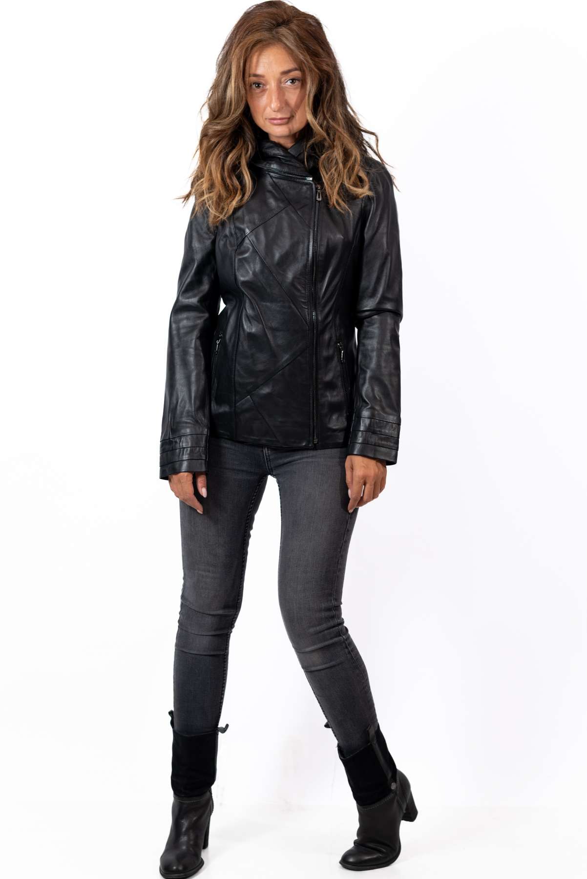 Women's leather jacket Angela Black