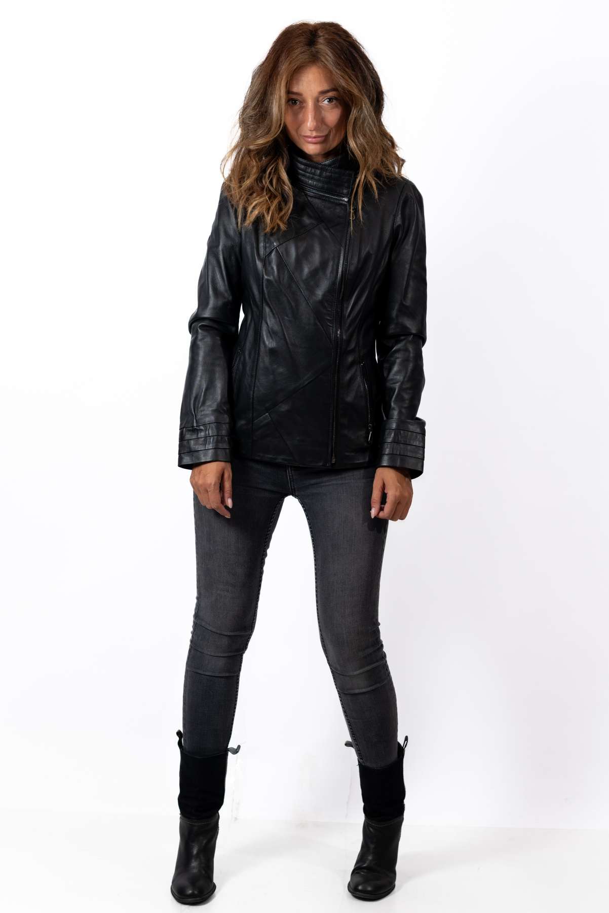 Women's leather jacket Angela Black