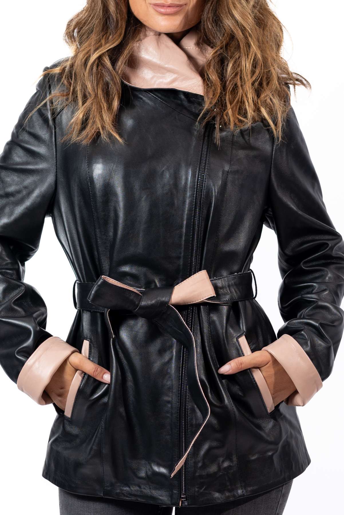 Women's leather jacket Vanina Black