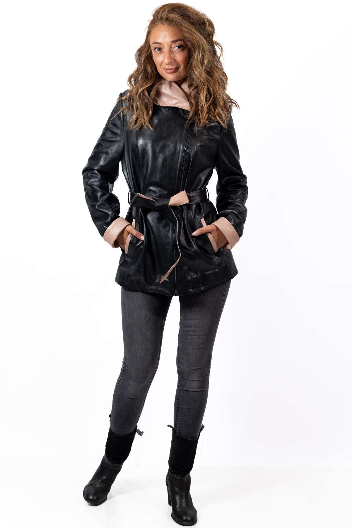 Women's leather jacket Vanina Black