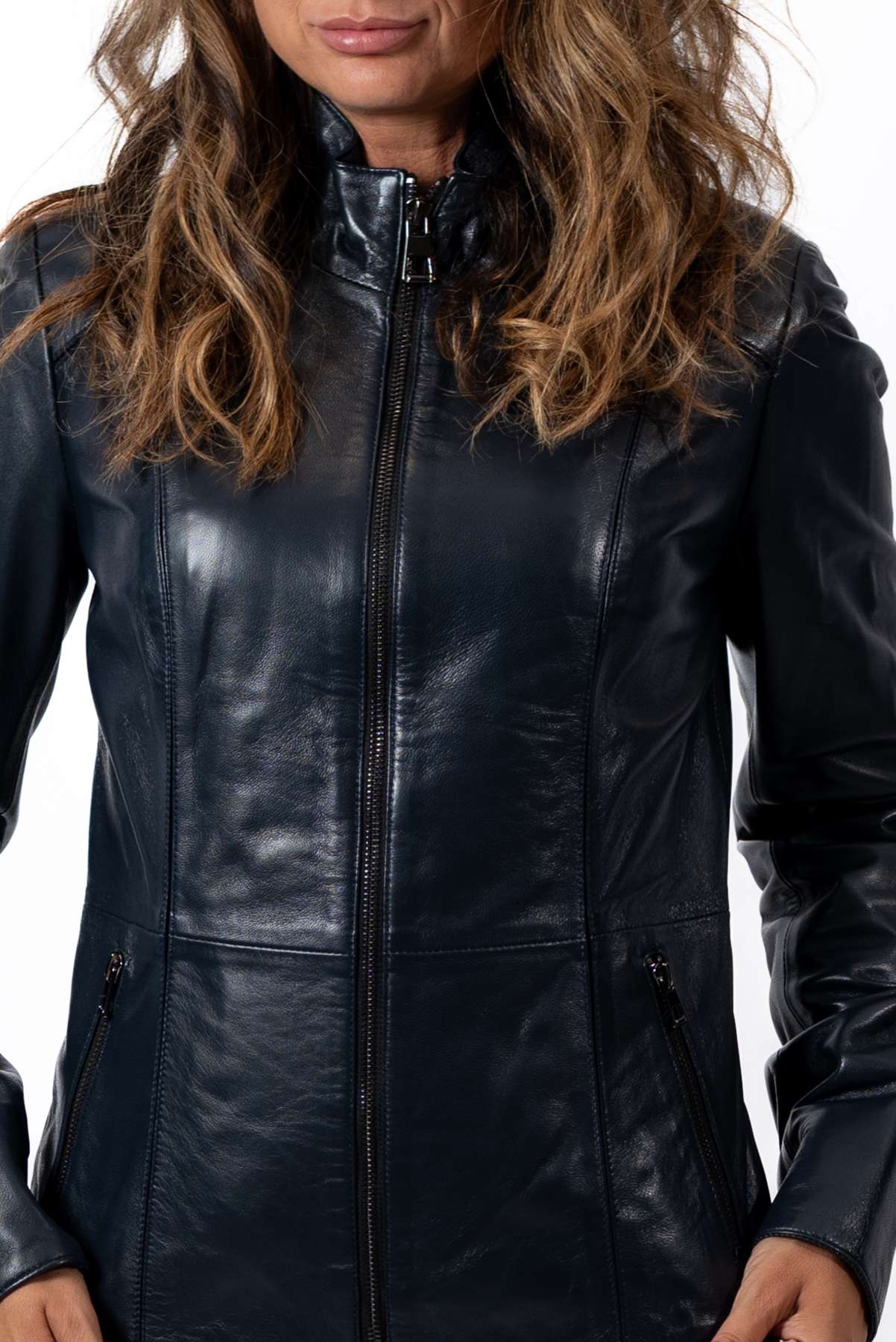 Women's leather jacket Ava Blue