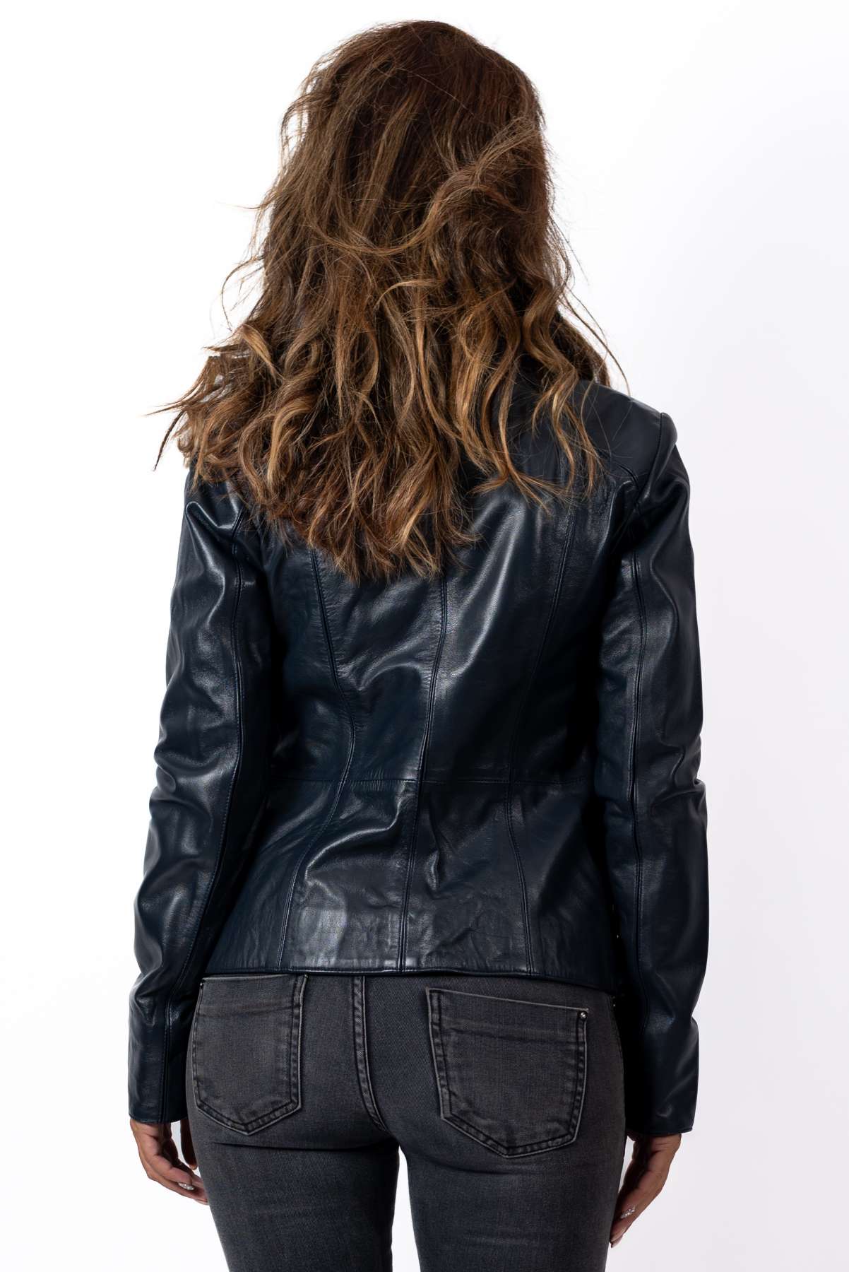 Women's leather jacket Ava Blue