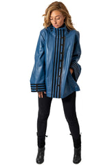 Women's leather jacket Borisa Blue