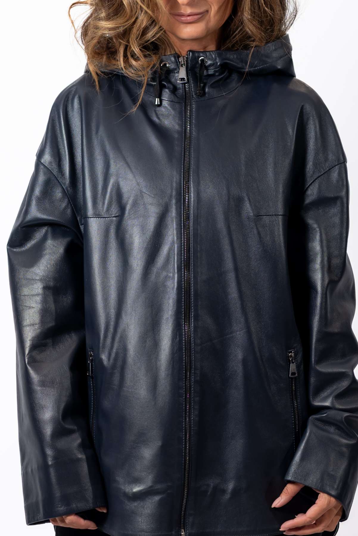 Women's leather jacket Elitsa Blue