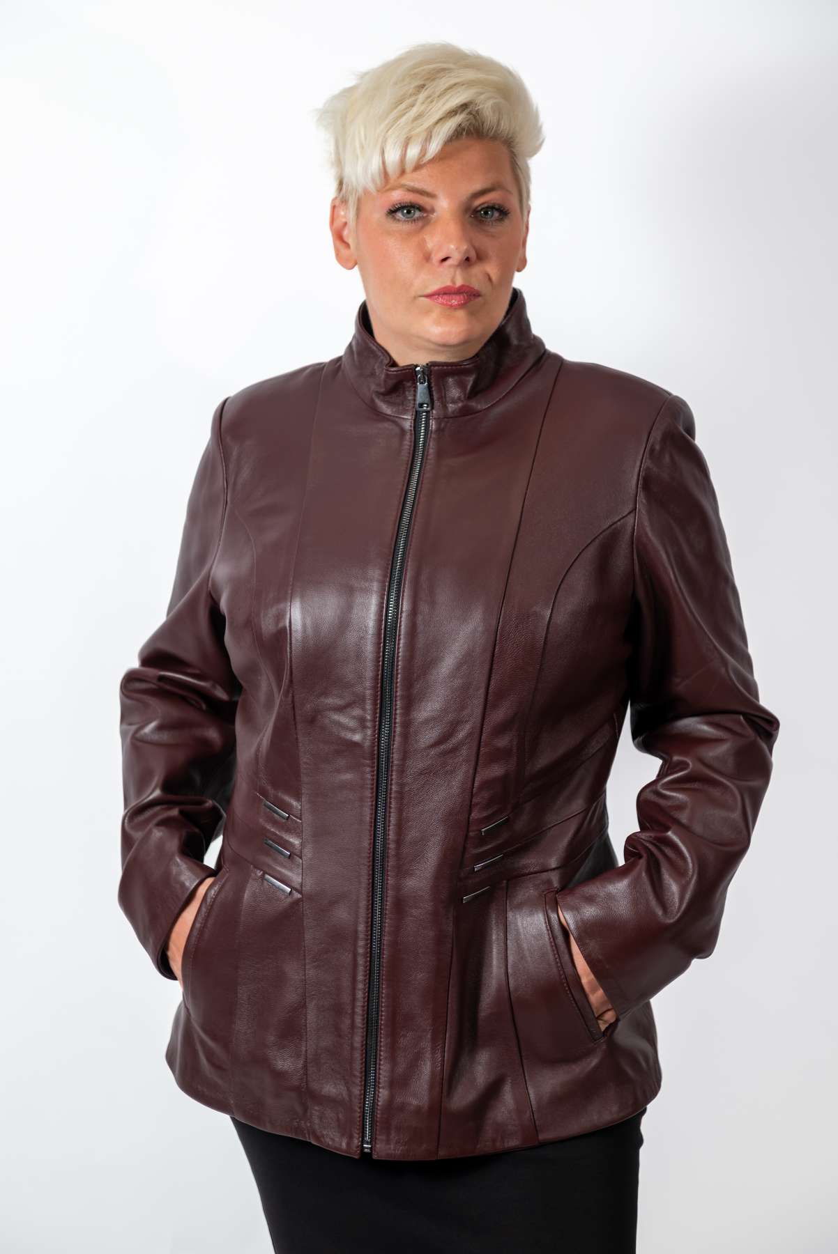 Women's leather jacket Adela Bordo