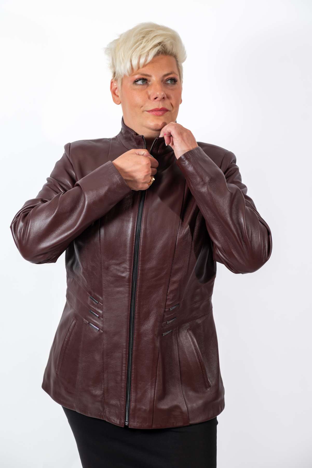 Women's leather jacket Adela Bordo