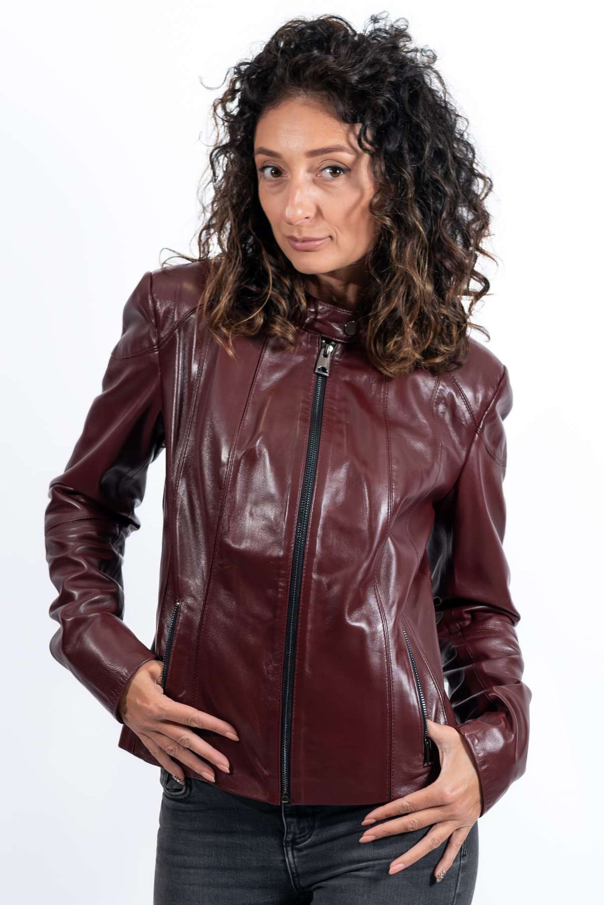 Women's leather jacket Ani Bordo