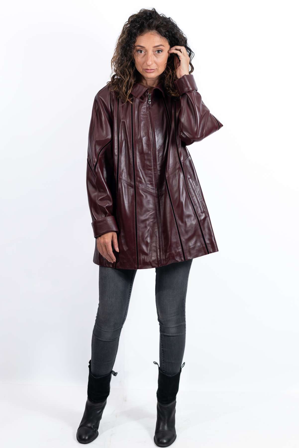 Women's leather jacket Elena