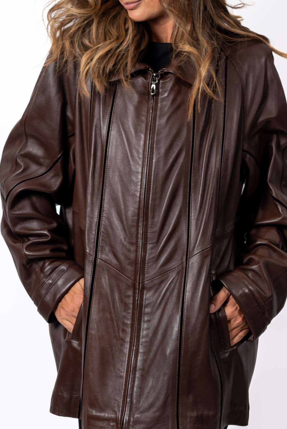 Women's leather jacket Elena Brown