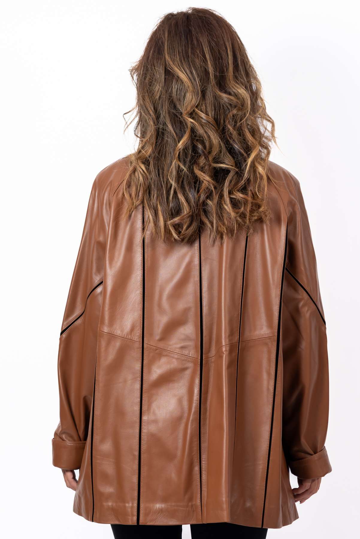 Women's leather jacket Elena Camel