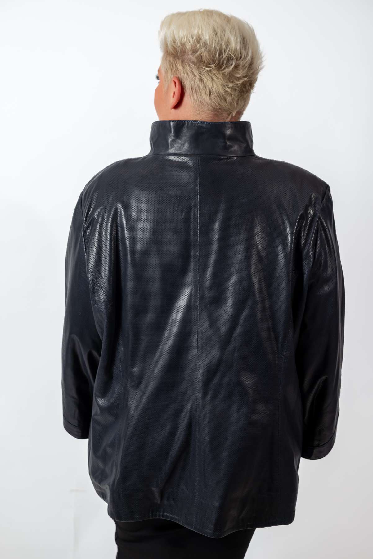 Women's leather jacket Karina Blue