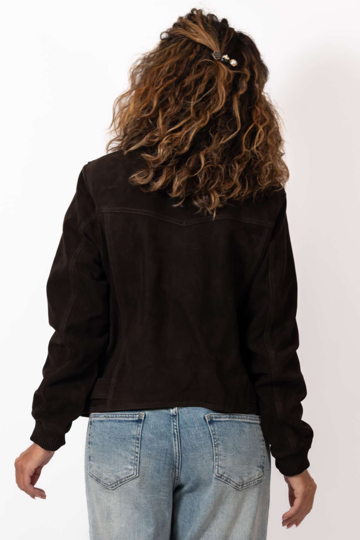 Leather suede jacket Angie Brown