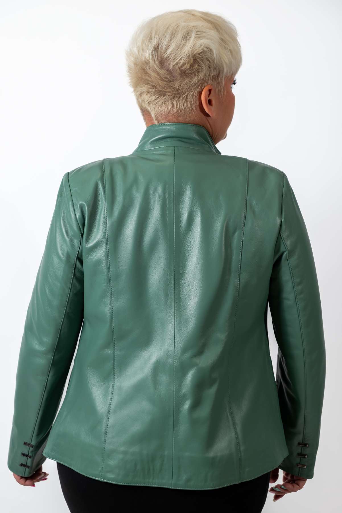 Women's leather jacket Adelina Green