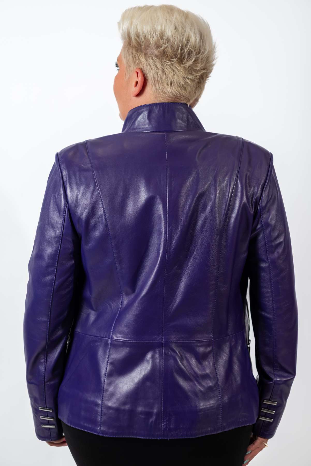 Women's leather jacket Adelina Purple