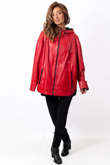 Women's leather jacket Elitsa Red