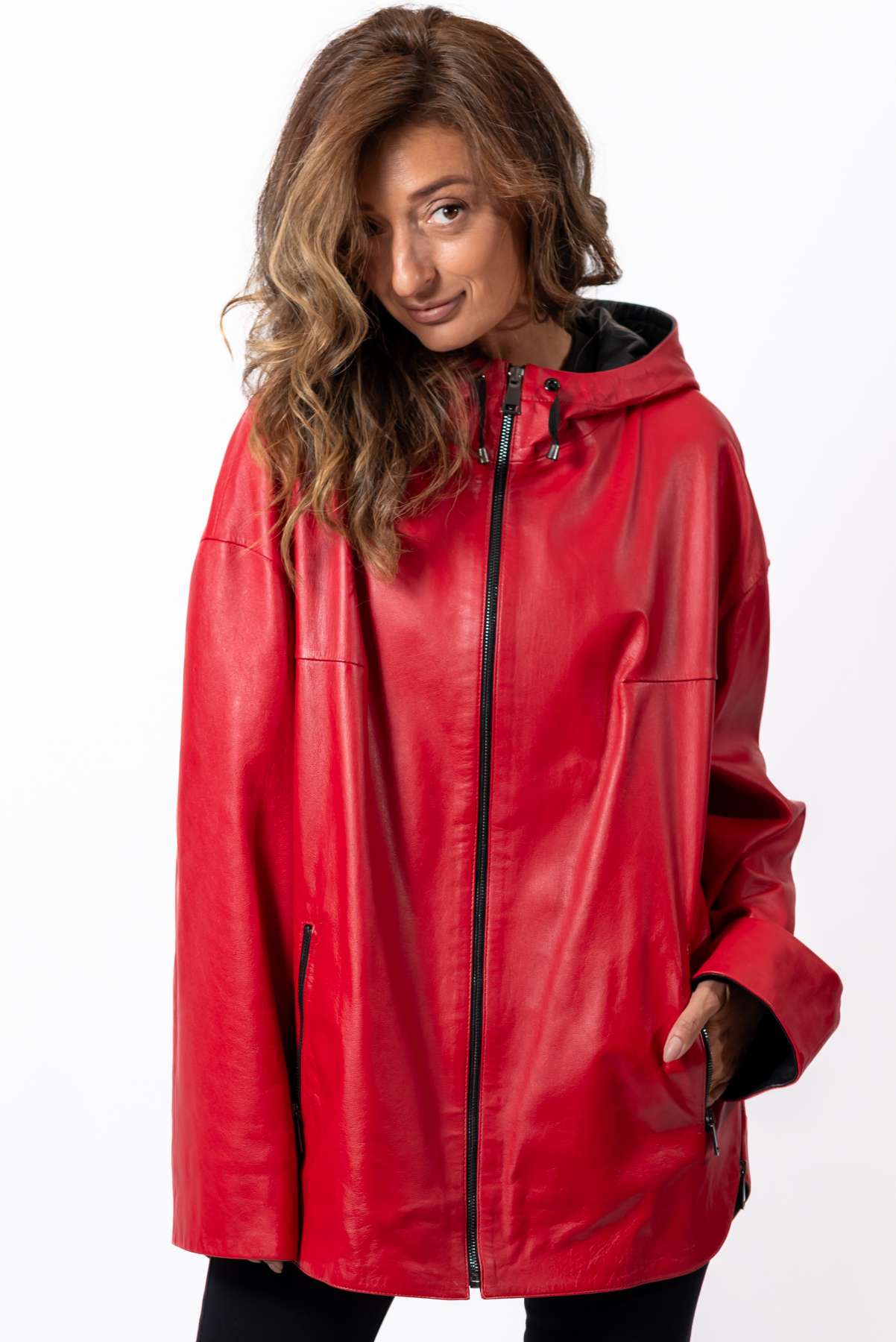 Women's leather jacket Elitsa Red