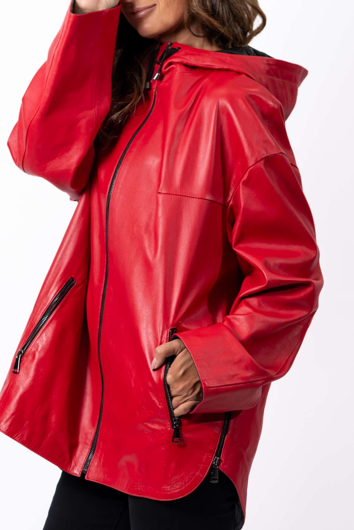 Women's leather jacket Elitsa Red