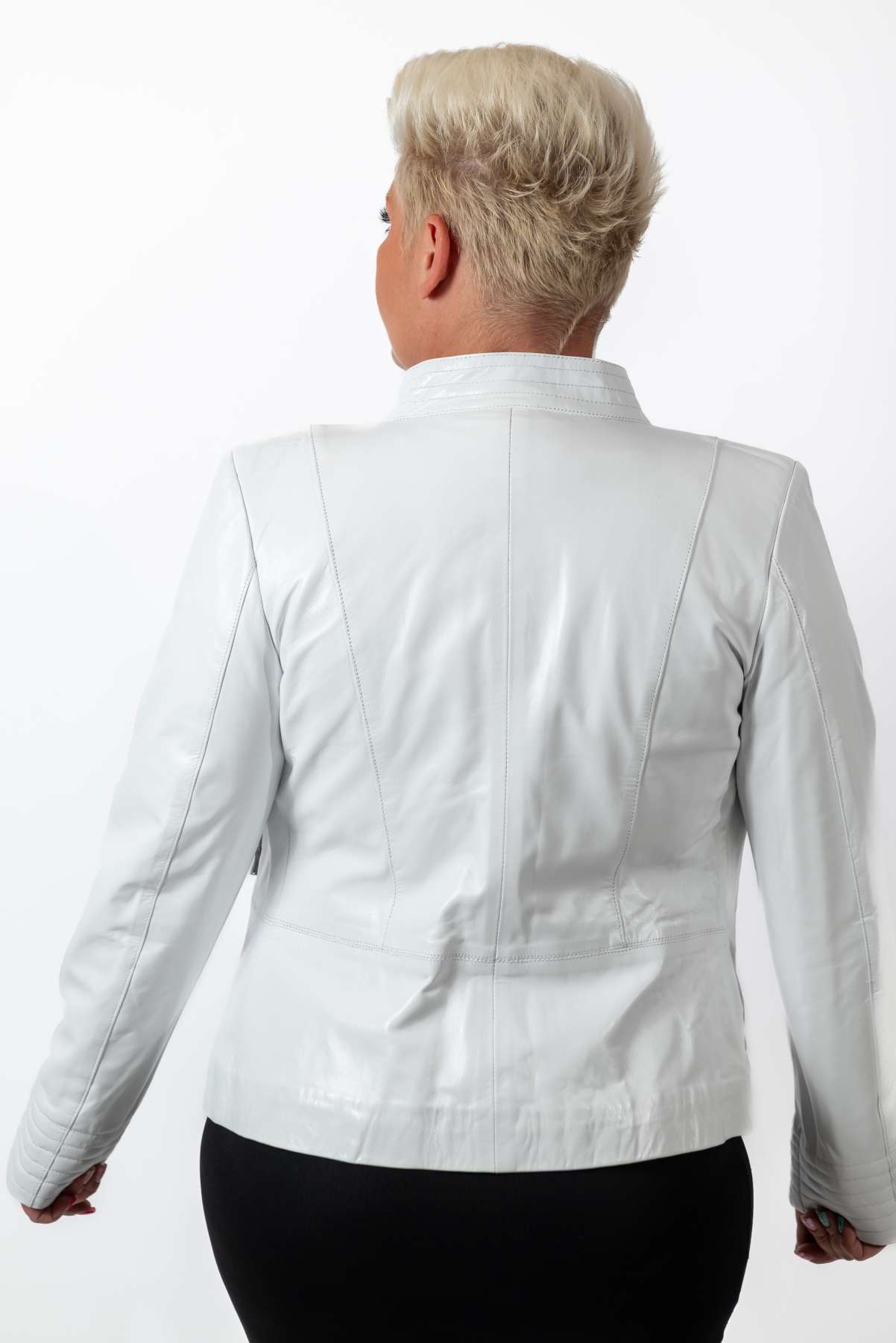 Women's leather jacket Alexa White