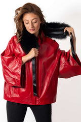 Women's leather jacket Ina Red