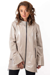 Women's leather jacket Zarena Beige