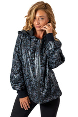 Women's leather jacket Veni Flowers