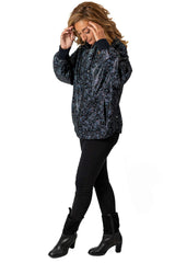 Women's leather jacket Veni Flowers