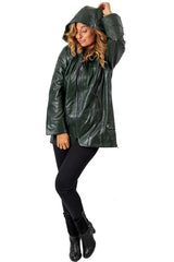 Women's leather jacket Zarena Green