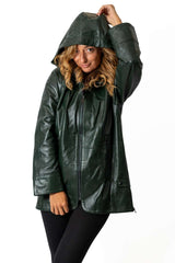 Women's leather jacket Zarena Green